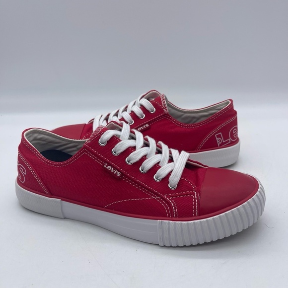 Levi's Anika C Logo Classic 52036409R1 Women's Size 6.5 Fashion Shoes Red White - Picture 1 of 10